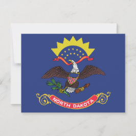 North Dakota Statens Flagga Fredsträdgården Eagle Vykort