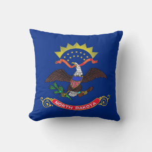 North Dakota Statlig flagga American MoJo Pillow Kudde