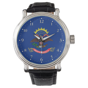 North Dakota Statlig flagga Armbandsur