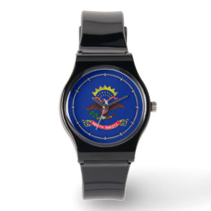 North Dakota Statlig flagga Design Armbandsur