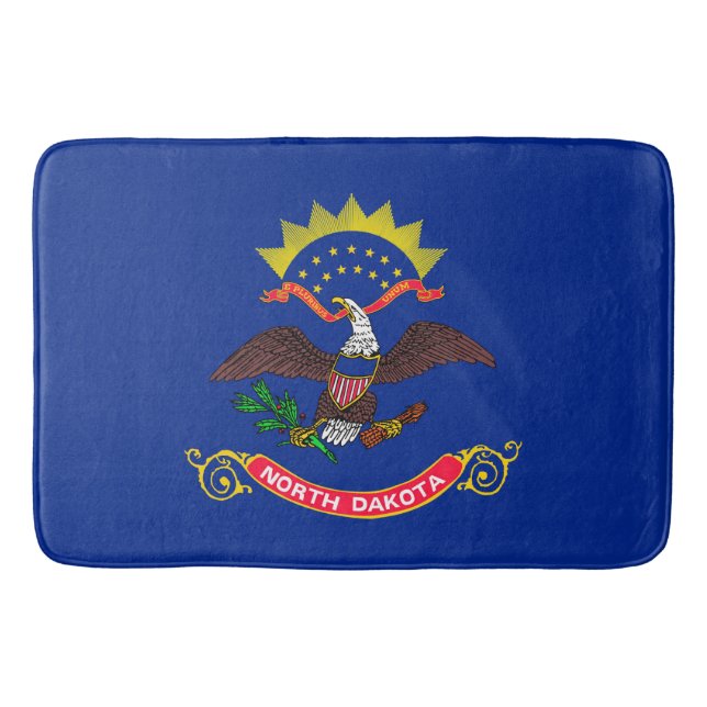 North Dakota Statlig flagga Design Badrumsmatta (Framsidan)