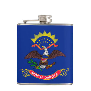 North Dakota Statlig flagga Design Fickplunta
