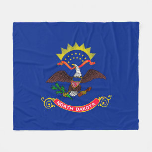 North Dakota Statlig flagga Design Fleecefilt