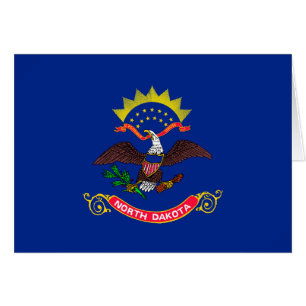 North Dakota Statlig flagga Design Hälsningskort
