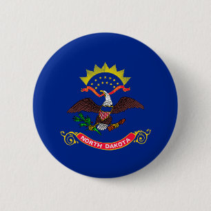 North Dakota Statlig flagga Design Knapp