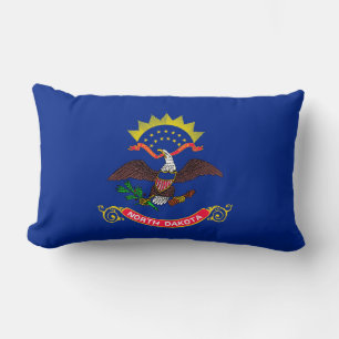 North Dakota Statlig flagga Design Lumbarkudde