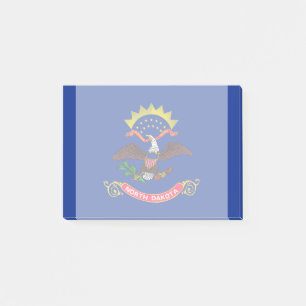 North Dakota Statlig flagga Design Post-it Block