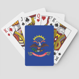 North Dakota Statlig flagga Design Spel Kort