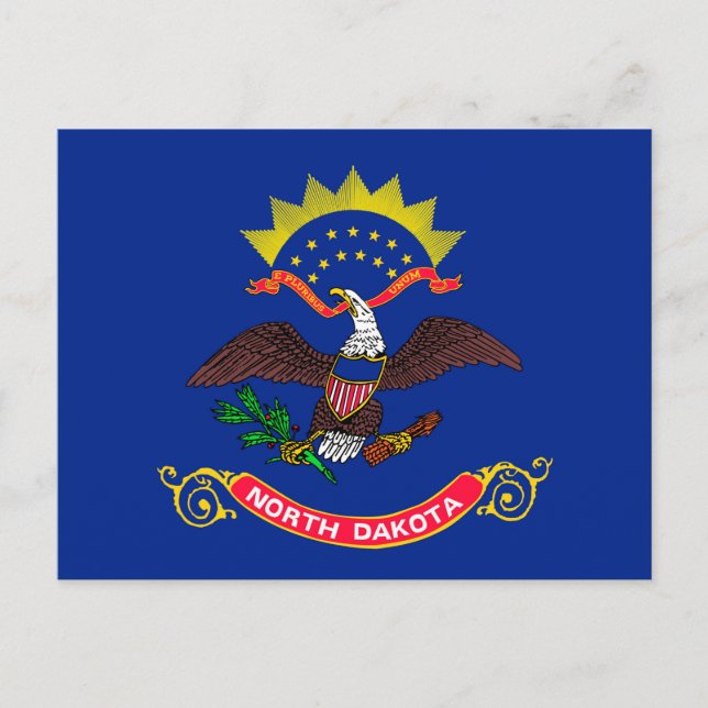 North Dakota Statlig flagga Design Vykort (Framsida)