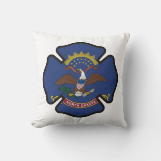 North Dakota Statlig flagga Firefighter Kudde