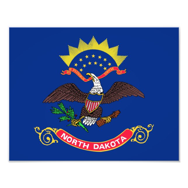 North Dakota Statlig flagga Fototryck (Framsidan)