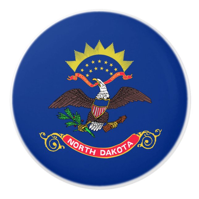 North Dakota Statlig flagga Knopp (Framsidan)