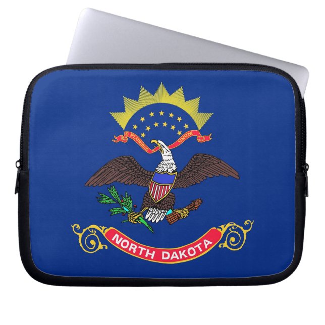 North Dakota Statlig flagga Laptop sleeve (Framsidan)