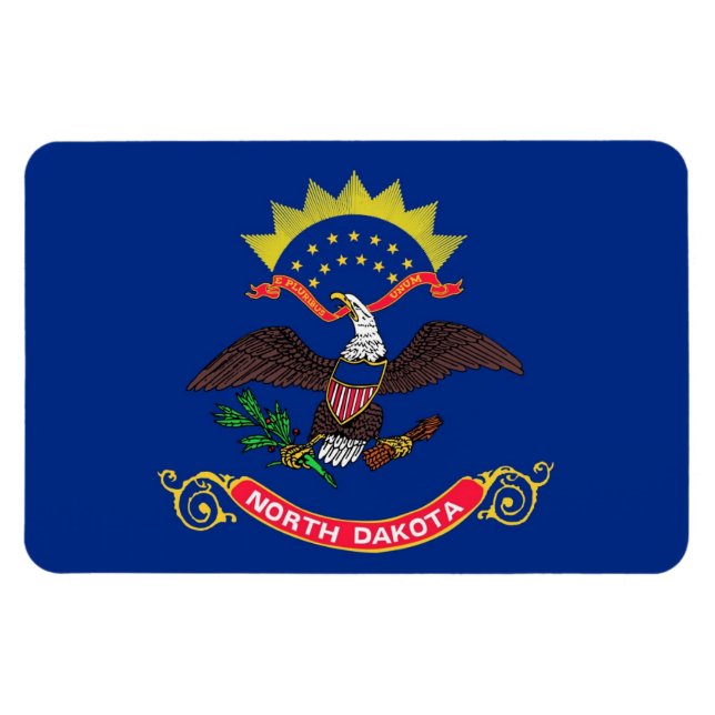 North Dakota statlig flagga Magnet (Horisontell)