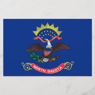 North Dakota Statlig flagga (North Dakotan) Brevpapper