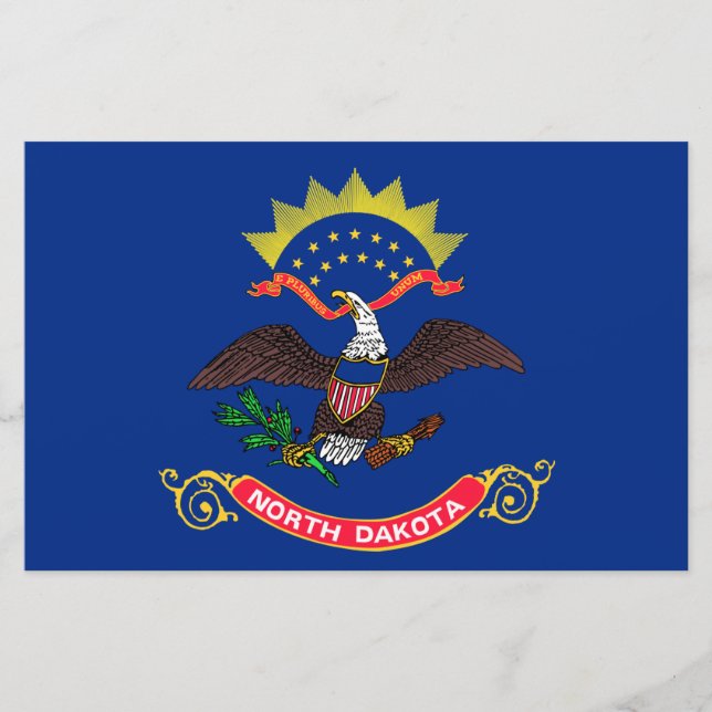 North Dakota Statlig flagga (North Dakotan) Brevpapper (Framsida)
