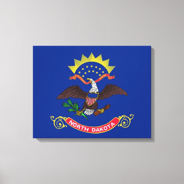 North Dakota Statlig flagga (North Dakotan) Canvas (Framsida)