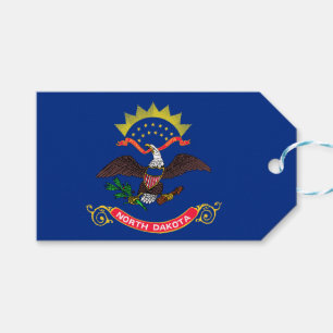 North Dakota Statlig flagga (North Dakotan) Presentetikett