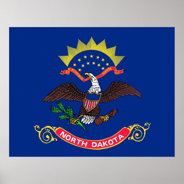 North Dakota statlig flagga Poster (Framsidan)