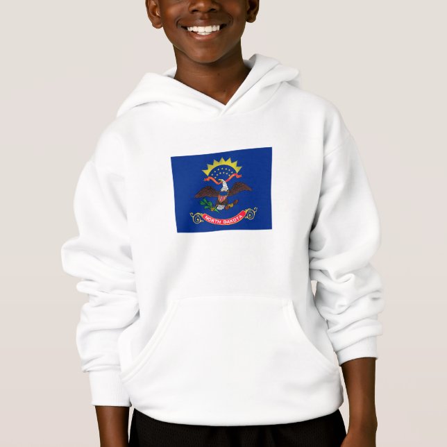 North Dakota Statlig flagga T Shirt (Framsida)