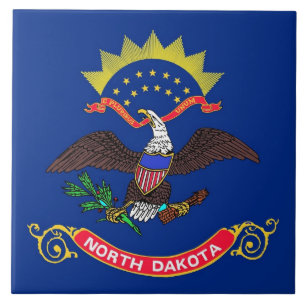 North Dakota Statlig flagga Tile Kakelplatta