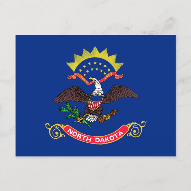 North Dakota Statlig flagga Vykort (Framsida)