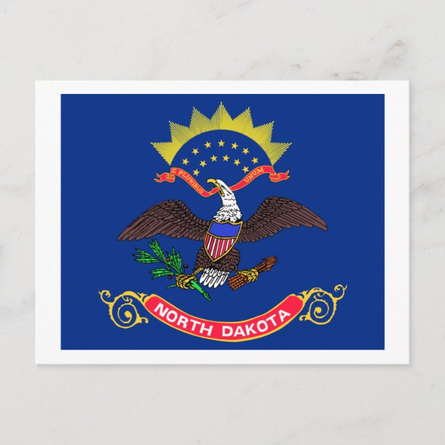 North Dakota Statlig flagga Vykort (Framsida)