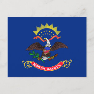 North Dakota Statlig flagga Vykort