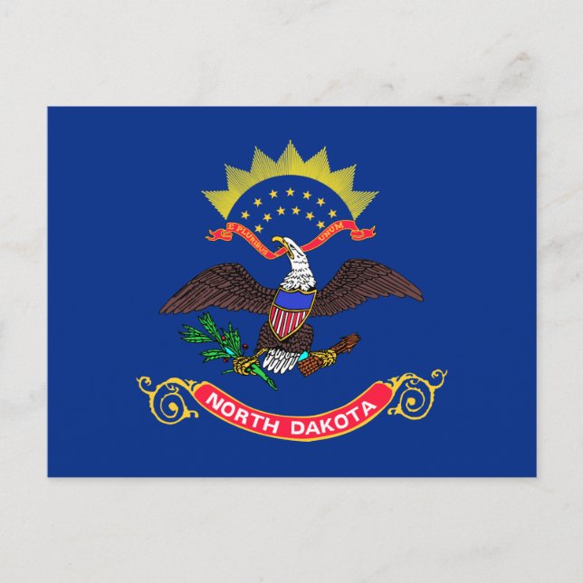 North Dakota Statlig flagga Vykort (Framsida)