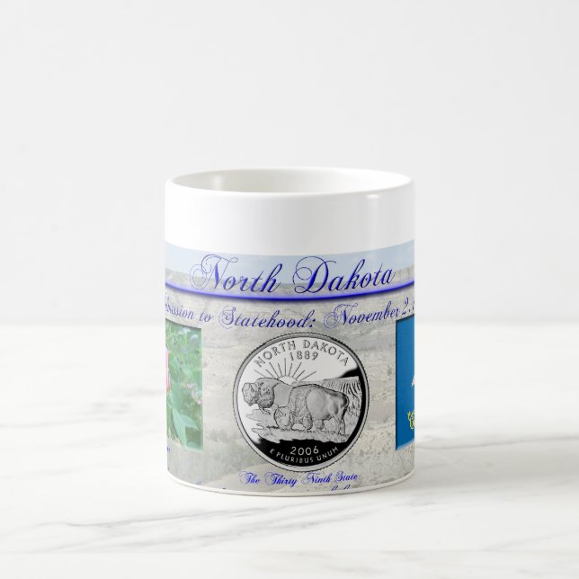 North Dakota statligt jubileums- Kaffemugg (Center)