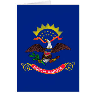 North Dakota Statsflaggans design Hälsningskort