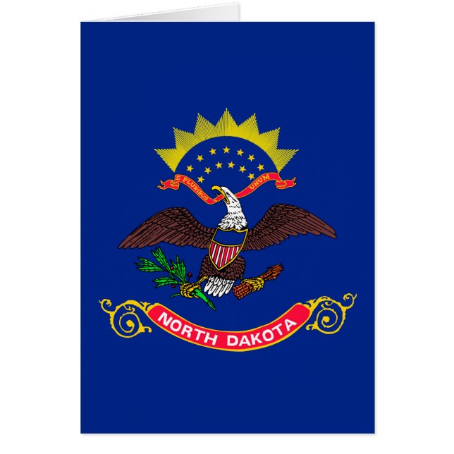 North Dakota Statsflaggans design Hälsningskort (Framsidan)