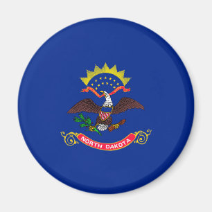 North Dakota Statsflaggans design Magnet
