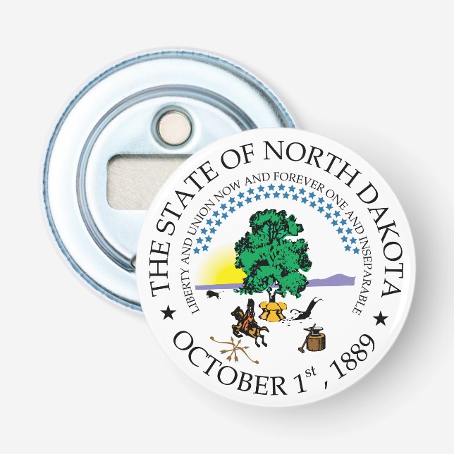 North Dakota-tecken Flasköppnare (Framsidan)