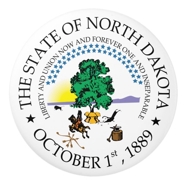 North Dakota-tecken Knopp (Framsidan)