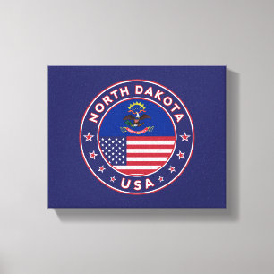 North Dakota, USA Stater, North Dakota poster Canvastryck