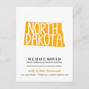 NORTH DAKOTA Vi har flyttat Ny adress Nytt hem Vykort