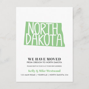 NORTH DAKOTA Vi har flyttat Nytt adress nytt hem Vykort