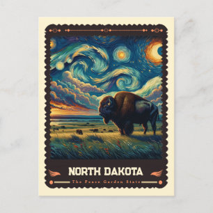 North Dakota Vincent Van Gogh Inspired Vykort