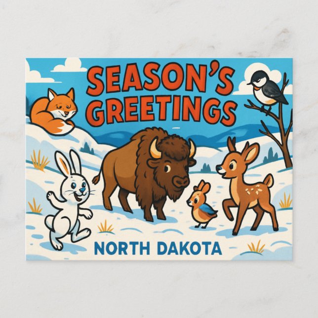 NORTH DAKOTA-vykort Vykort (Framsida)