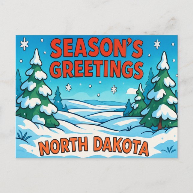 NORTH DAKOTA-vykort Vykort (Framsida)
