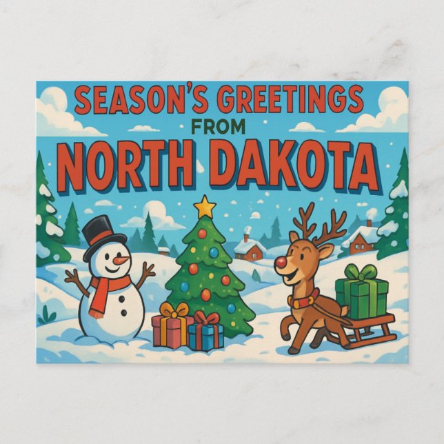 NORTH DAKOTA-vykort Vykort (Framsida)