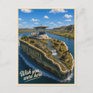 North Dakota   Wish You Were Here   Statserie Vykort