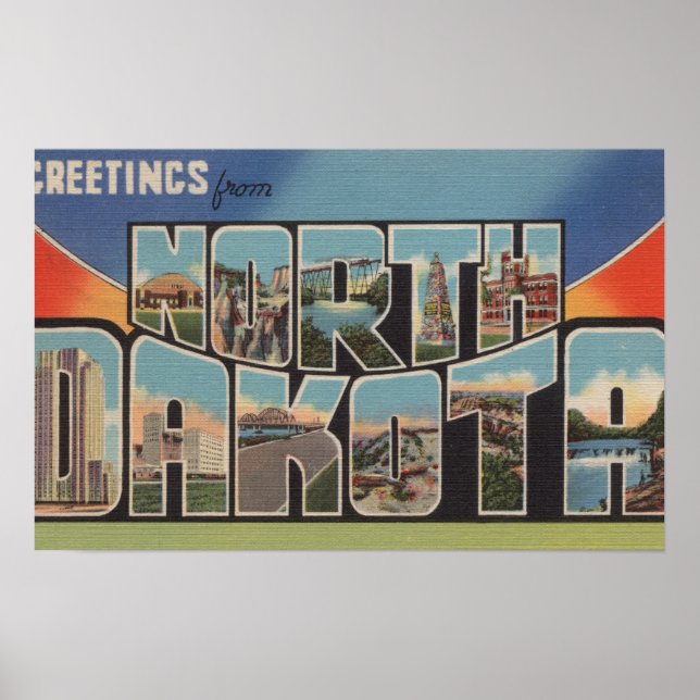 North DakotaLarge Brev ScenesNorth Dakota Poster (Framsidan)