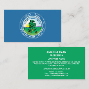 North Dakotan Seal, North Dakota-sätet Visitkort