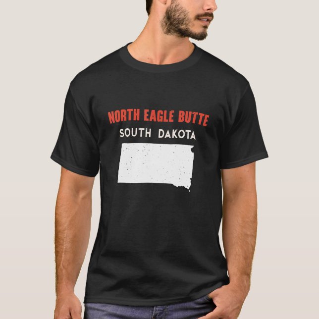 North Eagle Butte South Dakota USA, USA, T T Shirt (Framsida)