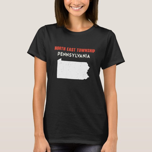North East township Pennsylvania USA State America T Shirt (Framsida)