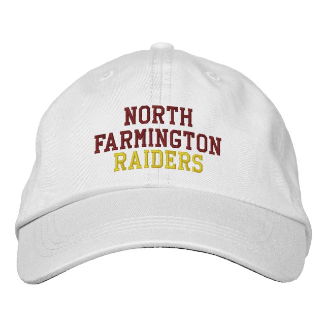 North Farmington High School Baseball Hat Broderad Keps (Framsida)