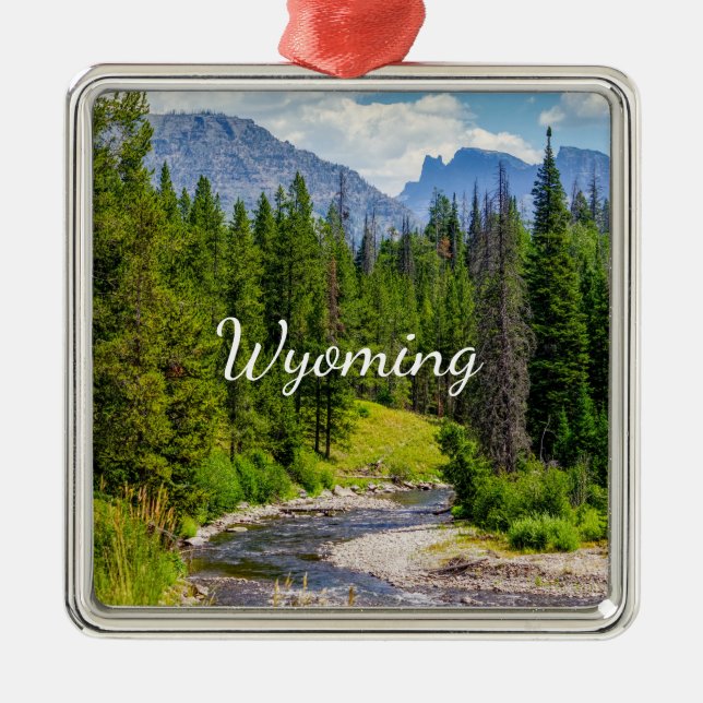 North Fork Shoshone River Premium Square Ornament (Framsidan)