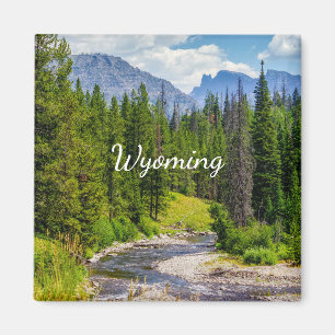 North Fork Shoshone River Square Magnet